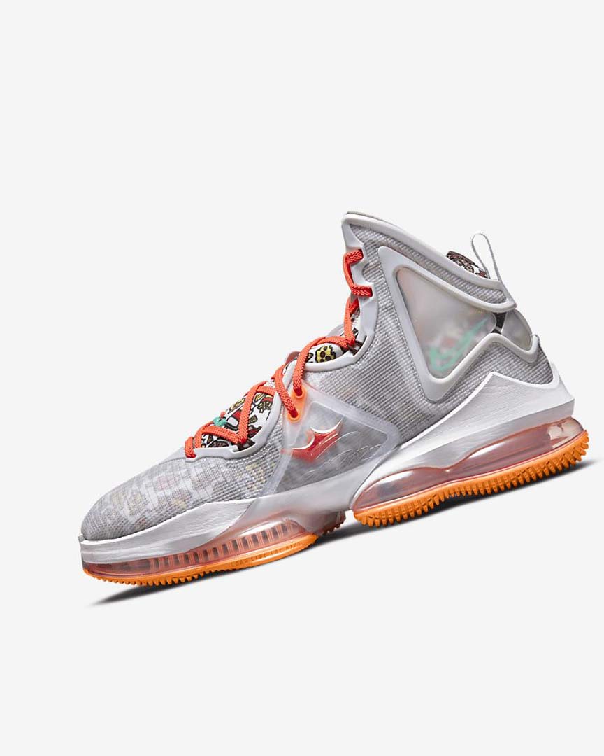 Zapatillas Baloncesto Nike LeBron 19 Mujer Gris Naranjas Rojas Claro Verde | CR2658