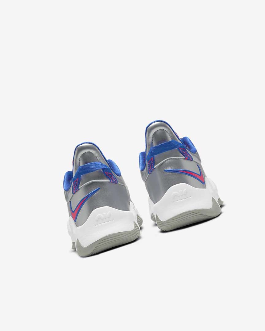 Zapatillas Baloncesto Nike PG 5 Mujer Metal Plateadas Azul Real Rojas | CR5566