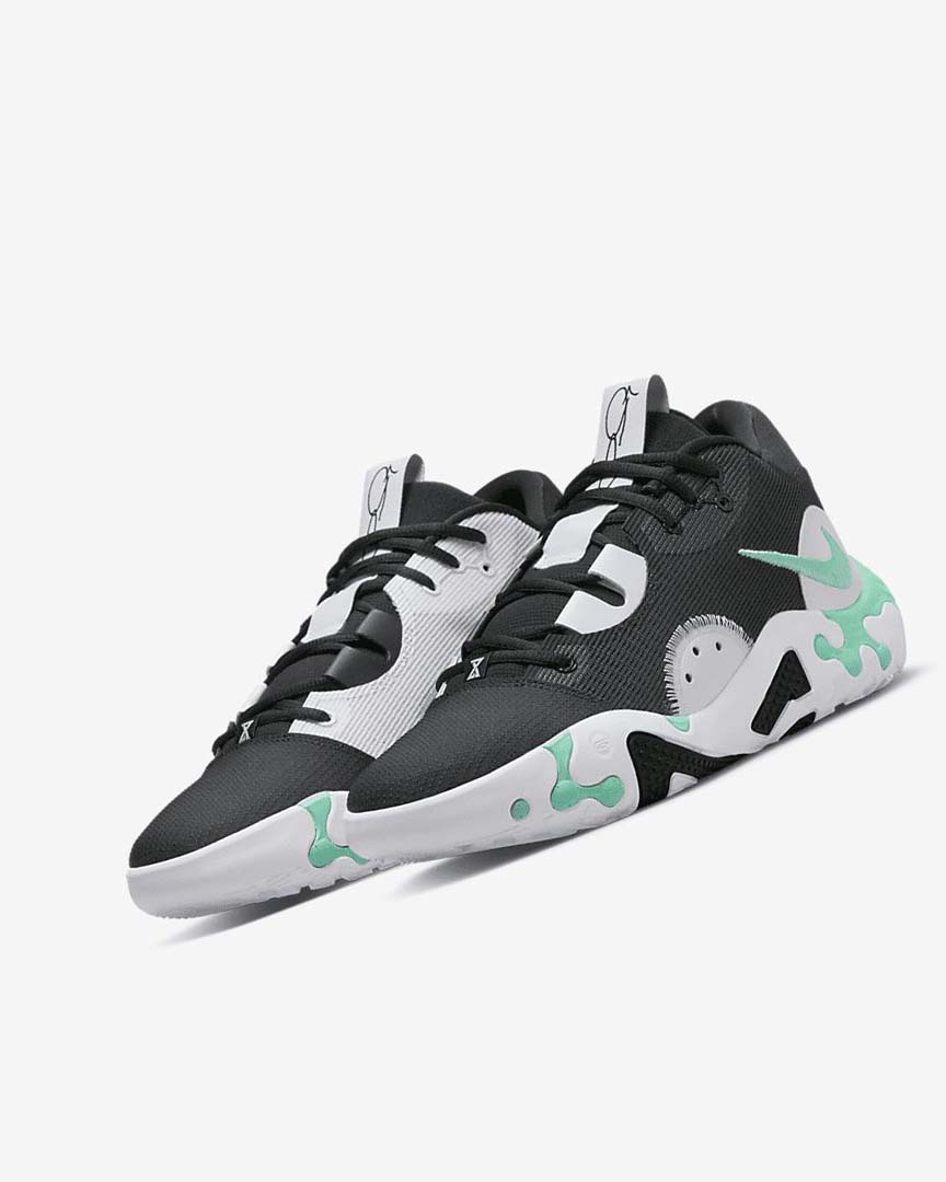 Zapatillas Baloncesto Nike PG 6 Mujer Negras Blancas Verde Menta | CR2655