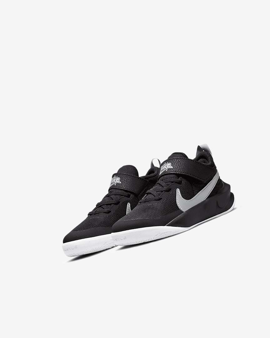 Zapatillas Baloncesto Nike Team Hustle D 10 Niña Negras Blancas Metal Plateadas | CR2916