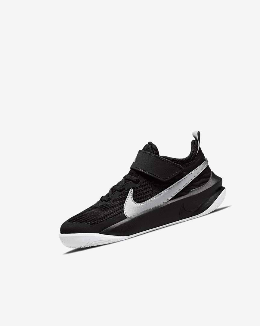 Zapatillas Baloncesto Nike Team Hustle D 10 Niña Negras Blancas Metal Plateadas | CR2916