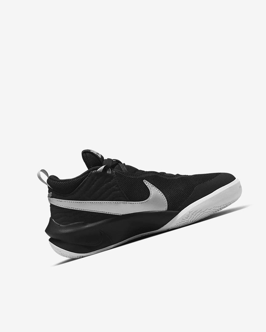 Zapatillas Baloncesto Nike Team Hustle D 10 Niña Negras Blancas Metal Plateadas | CR3198