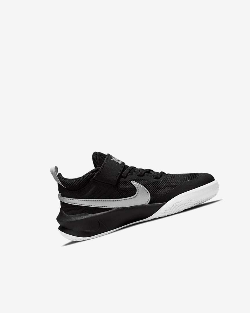 Zapatillas Baloncesto Nike Team Hustle D 10 Niño Negras Blancas Metal Plateadas | CR4821