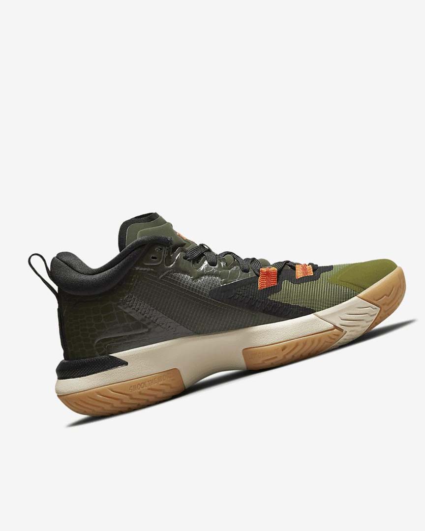 Zapatillas Baloncesto Nike Zion 1 Niño Gris Oscuro Verde Negras | CR4540