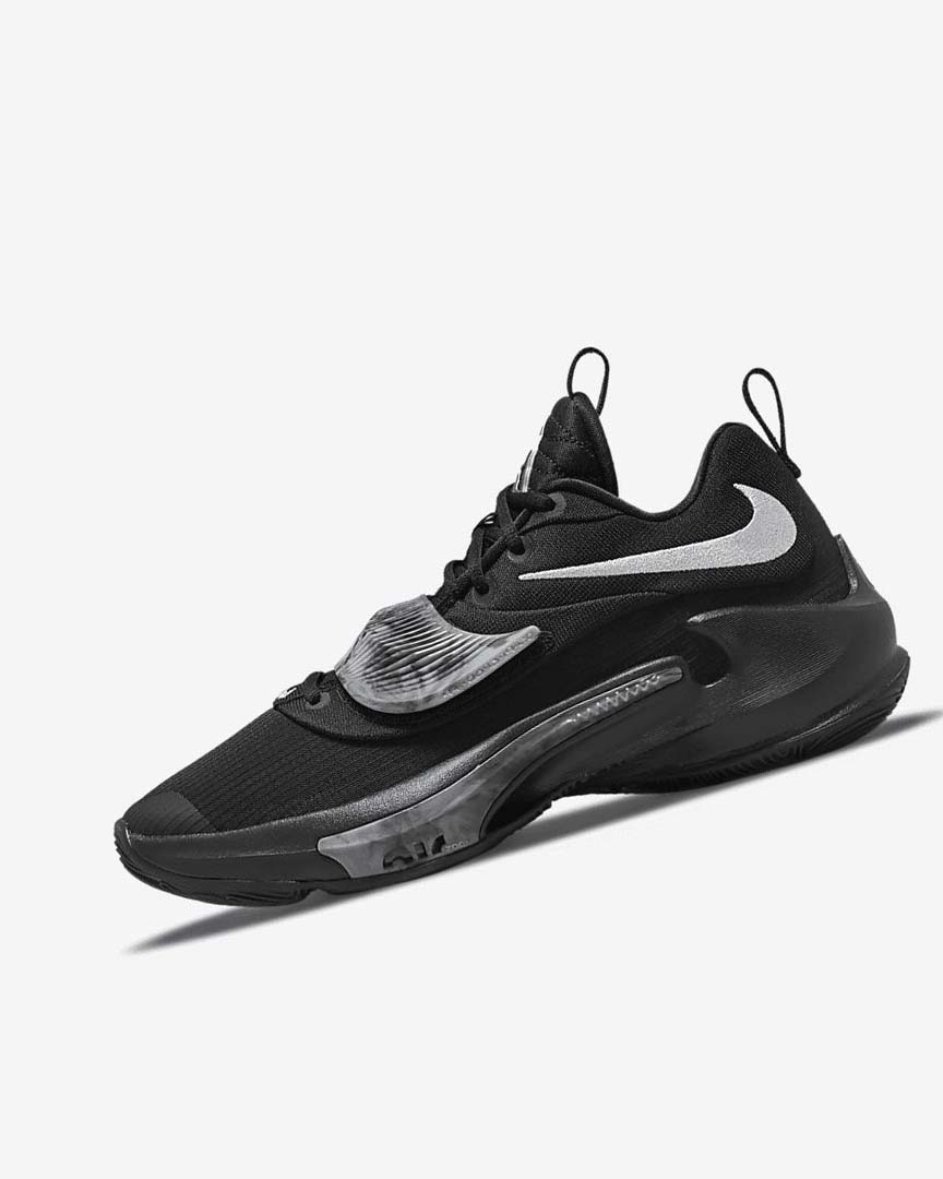 Zapatillas Baloncesto Nike Zoom Freak 3 Mujer Negras Gris Rosas Metal Plateadas | CR2759