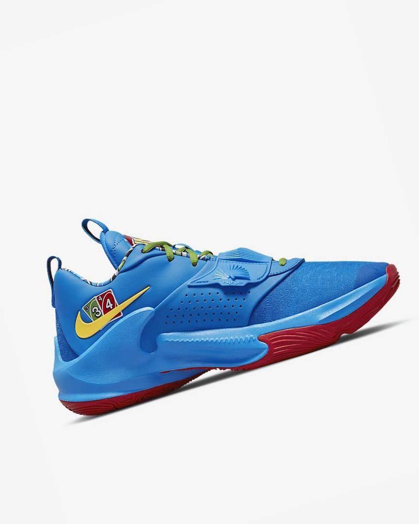 Zapatillas Baloncesto Nike Zoom Freak 3 Hombre Azules Rojas | CR2887