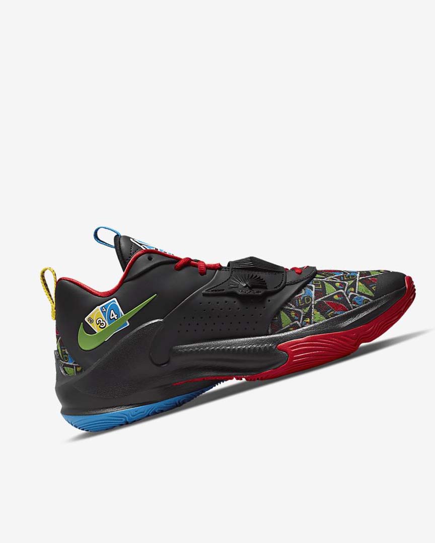 Zapatillas Baloncesto Nike Zoom Freak 3 Mujer Negras Blancas Rojas Verde | CR4785