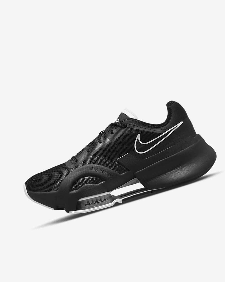 Zapatillas Deportivos Nike Air Zoom SuperRep 3 Mujer Negras Negras Gris Oscuro Blancas | CR2527