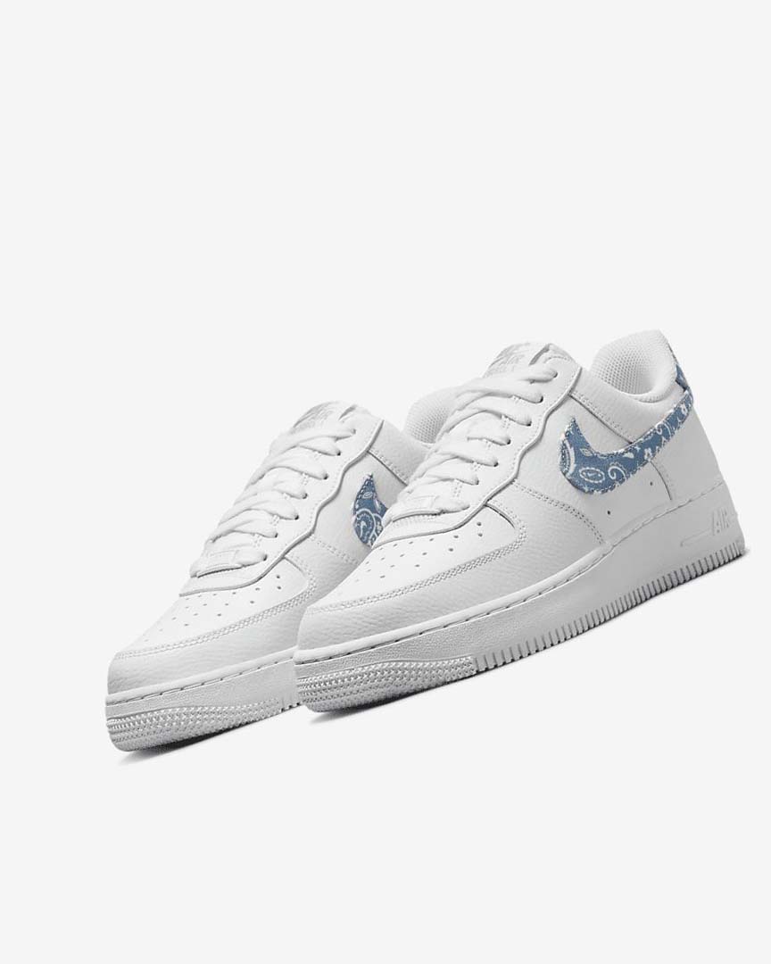 Zapatillas Nike Air Force 1 '07 Essential Mujer Blancas Blancas Blancas Azules | CR4754