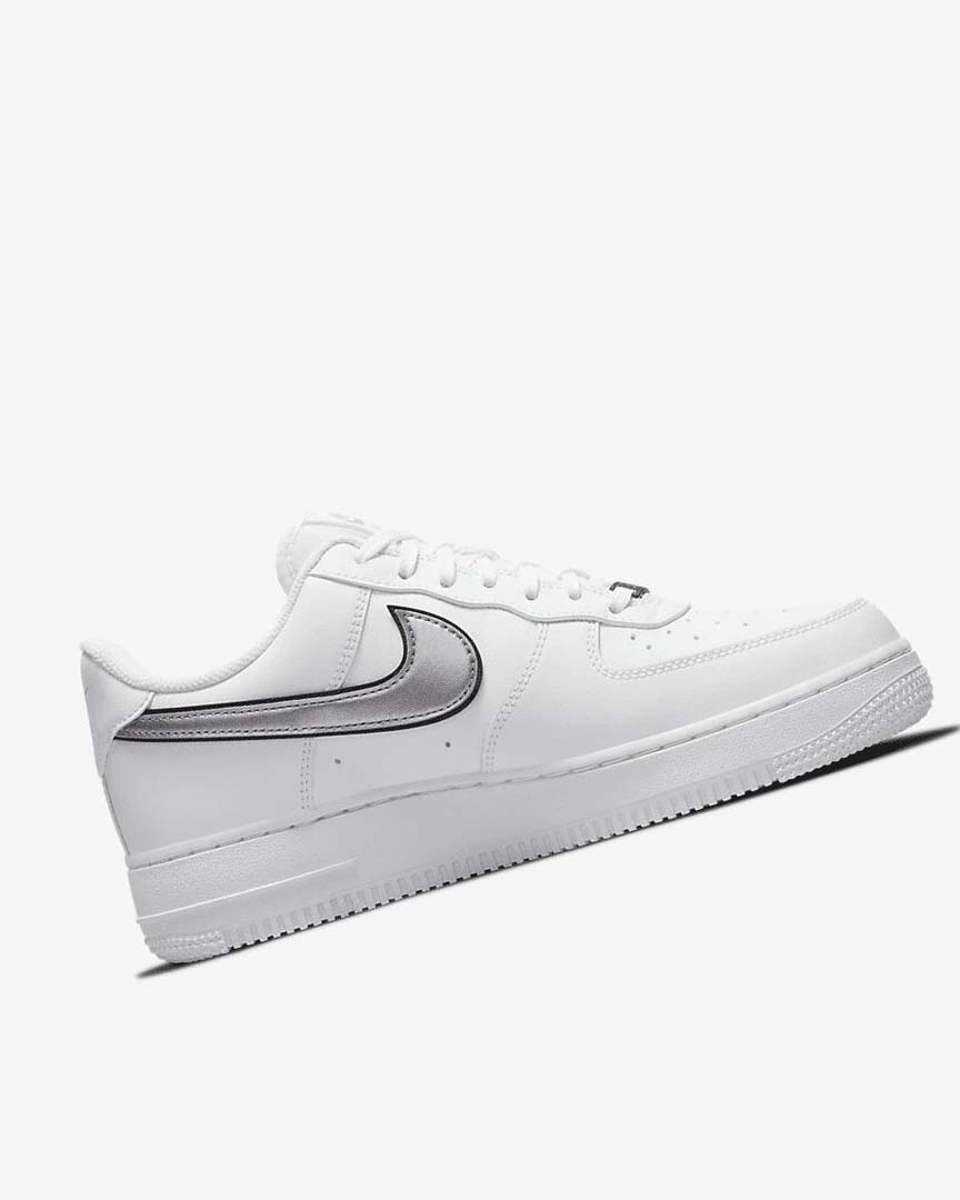 Zapatillas Nike Air Force 1 '07 Essential Mujer Blancas Negras Metal Plateadas | CR5592