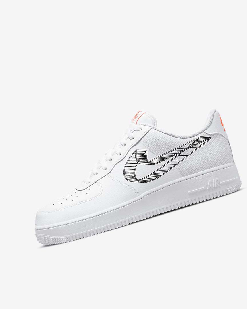 Zapatillas Nike Air Force 1 \'07 Hombre Blancas Naranjas Plateadas Negras | CR2211