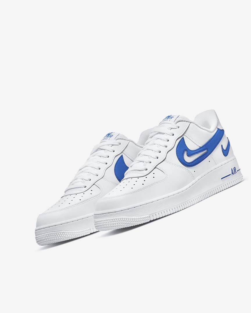 Zapatillas Nike Air Force 1 '07 Hombre Blancas Azul Real | CR2408