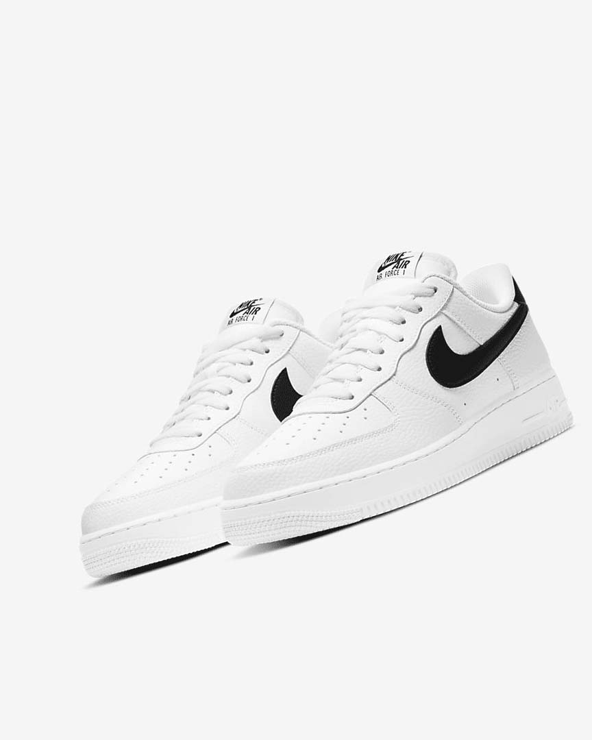 Zapatillas Nike Air Force 1 '07 Hombre Blancas Negras | CR4937