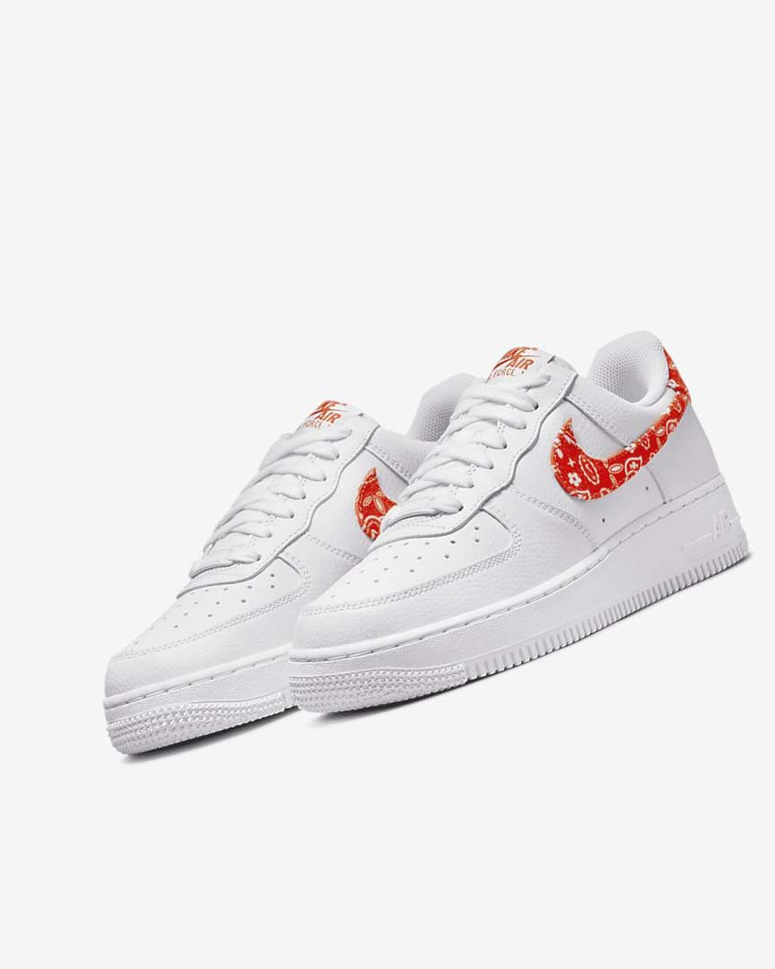 Zapatillas Nike Air Force 1 '07 Mujer Blancas Blancas Naranjas | CR4733