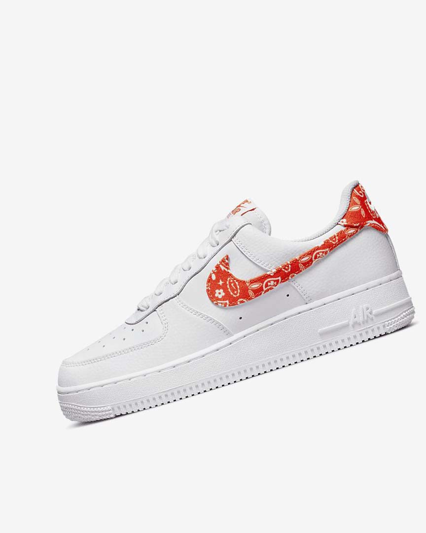 Zapatillas Nike Air Force 1 \'07 Mujer Blancas Blancas Naranjas | CR4733