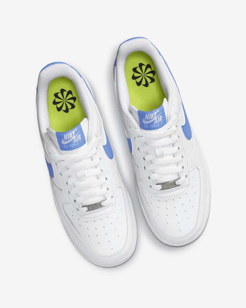 Zapatillas Nike Air Force 1 '07 Next Nature Mujer Blancas Metal Plateadas Azules | CR2728