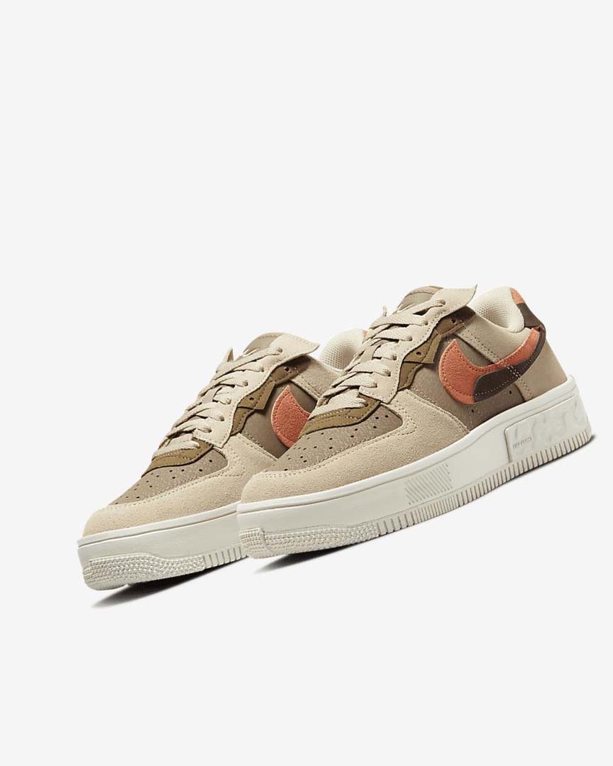 Zapatillas Nike Air Force 1 Fontanka Mujer Burdeos Kaki | CR2344