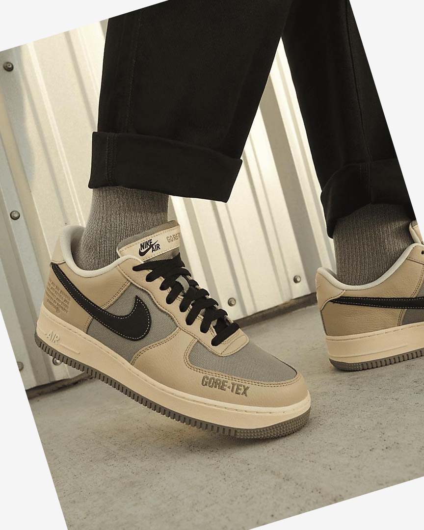 Zapatillas Nike Air Force 1 GTX Hombre Kaki Blancas Negras | CR4701