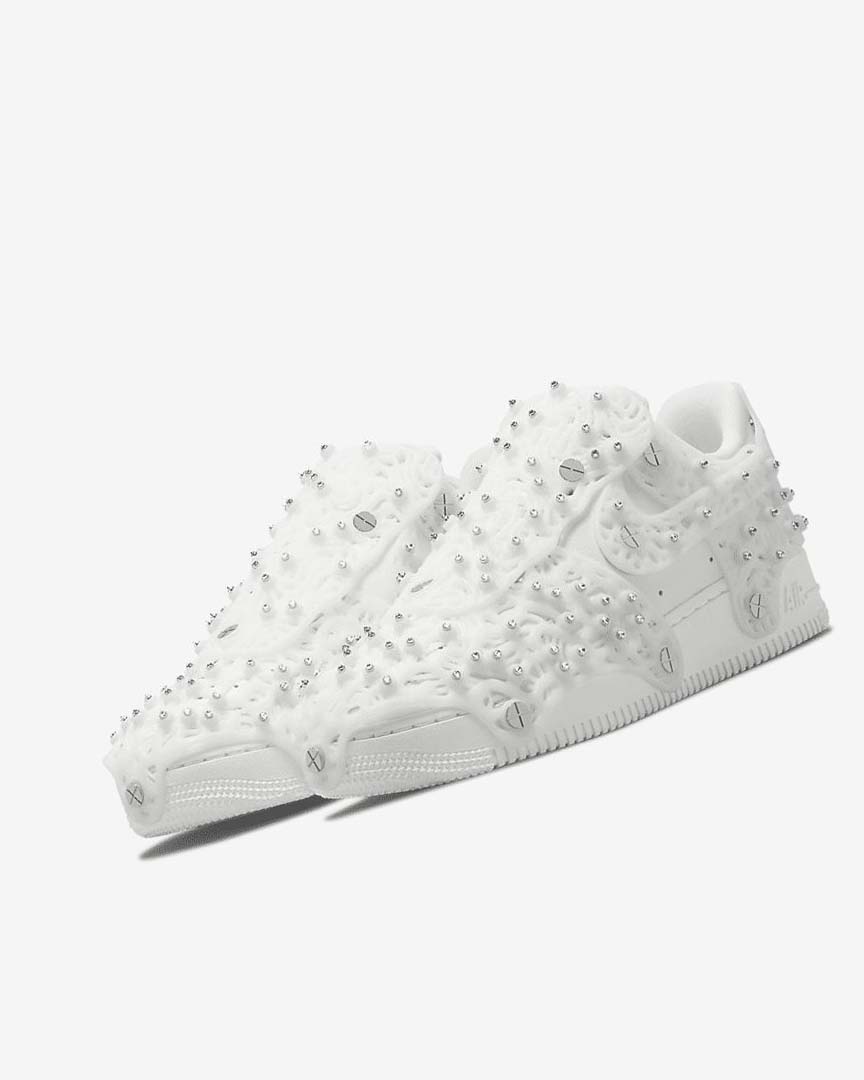 Zapatillas Nike Air Force 1 LXX x Swarovski Mujer Blancas Metal Plateadas Blancas | CR4647