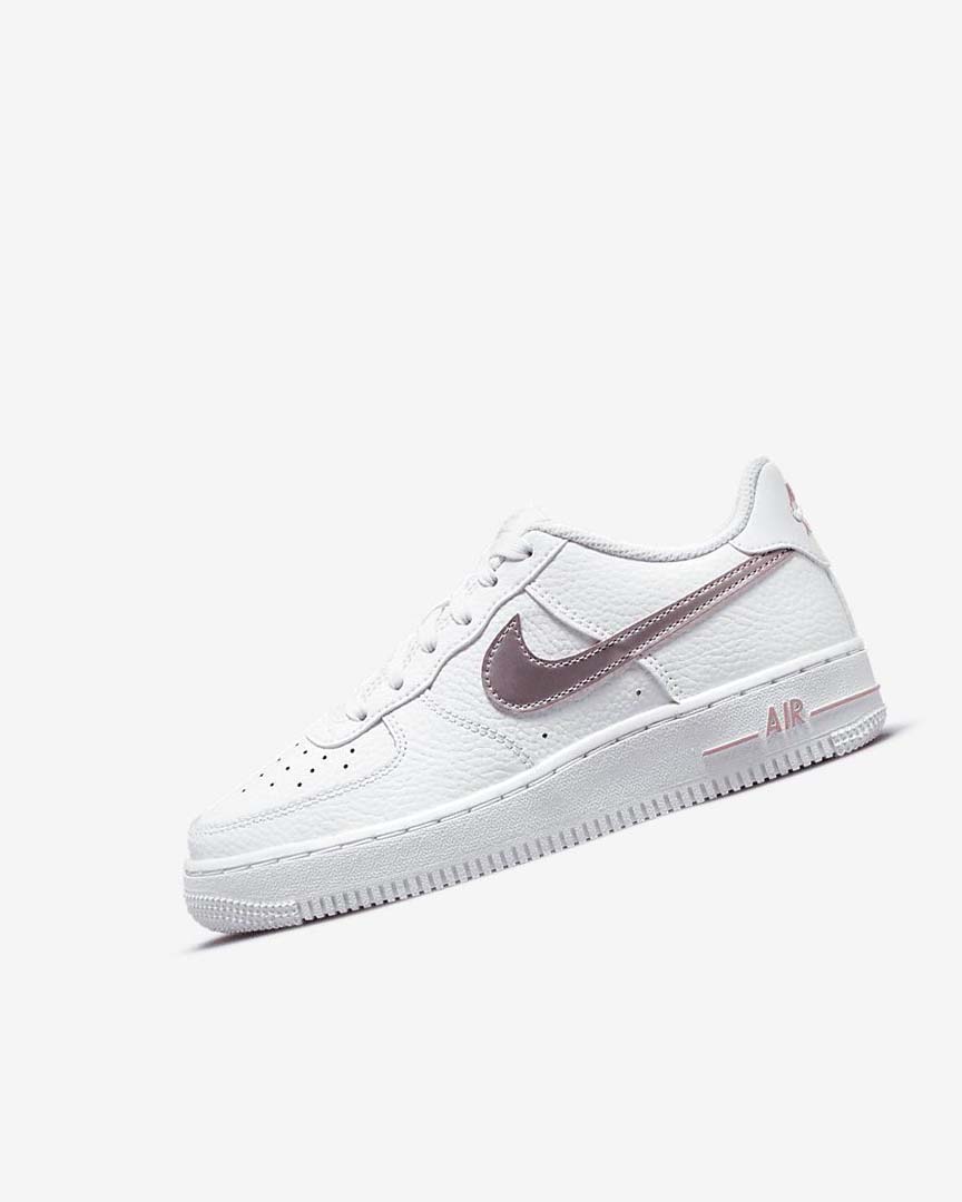 Zapatillas Nike Air Force 1 Niña Blancas Rosas | CR4691