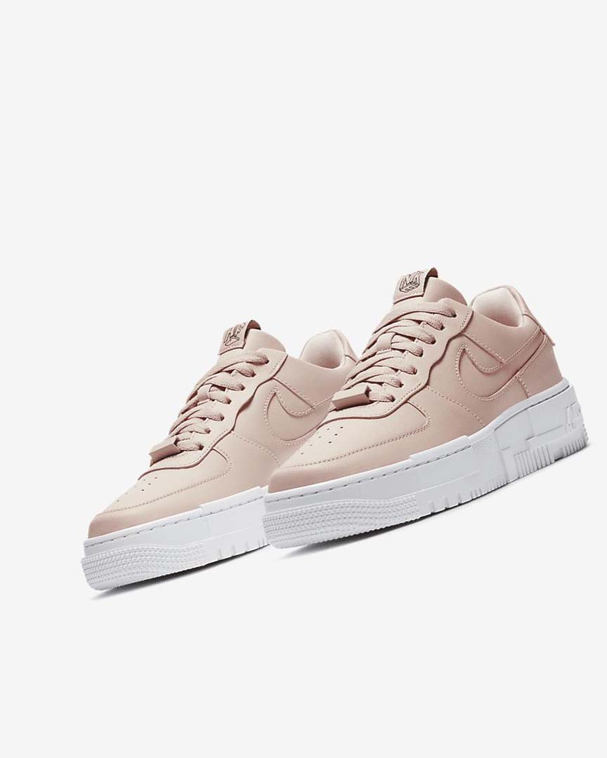 Zapatillas Nike Air Force 1 Pixel Mujer Beige Negras Blancas Beige | CR2657