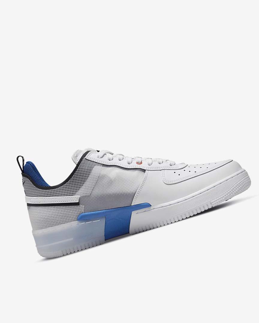 Zapatillas Nike Air Force 1 React Hombre Blancas Azules Claro Azul Real Oscuro Azules Blancas | CR3049