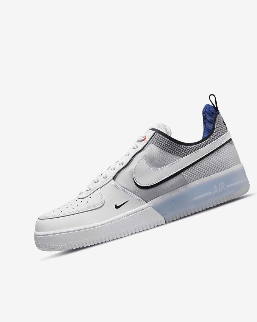 Zapatillas Nike Air Force 1 React Hombre Blancas Azules Claro Azul Real Oscuro Azules Blancas | CR3049