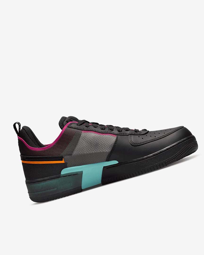 Zapatillas Nike Air Force 1 React Hombre Negras Naranjas Rosas Negras | CR3165