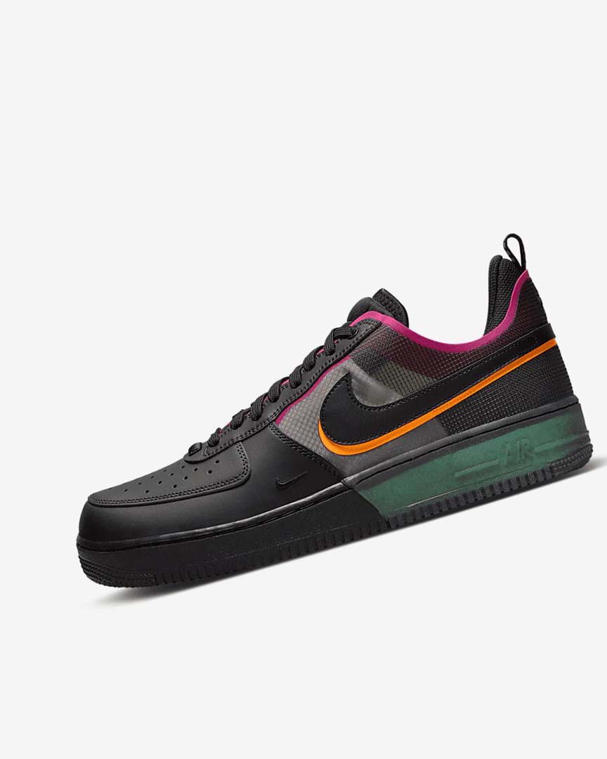 Zapatillas Nike Air Force 1 React Hombre Negras Naranjas Rosas Negras | CR3165