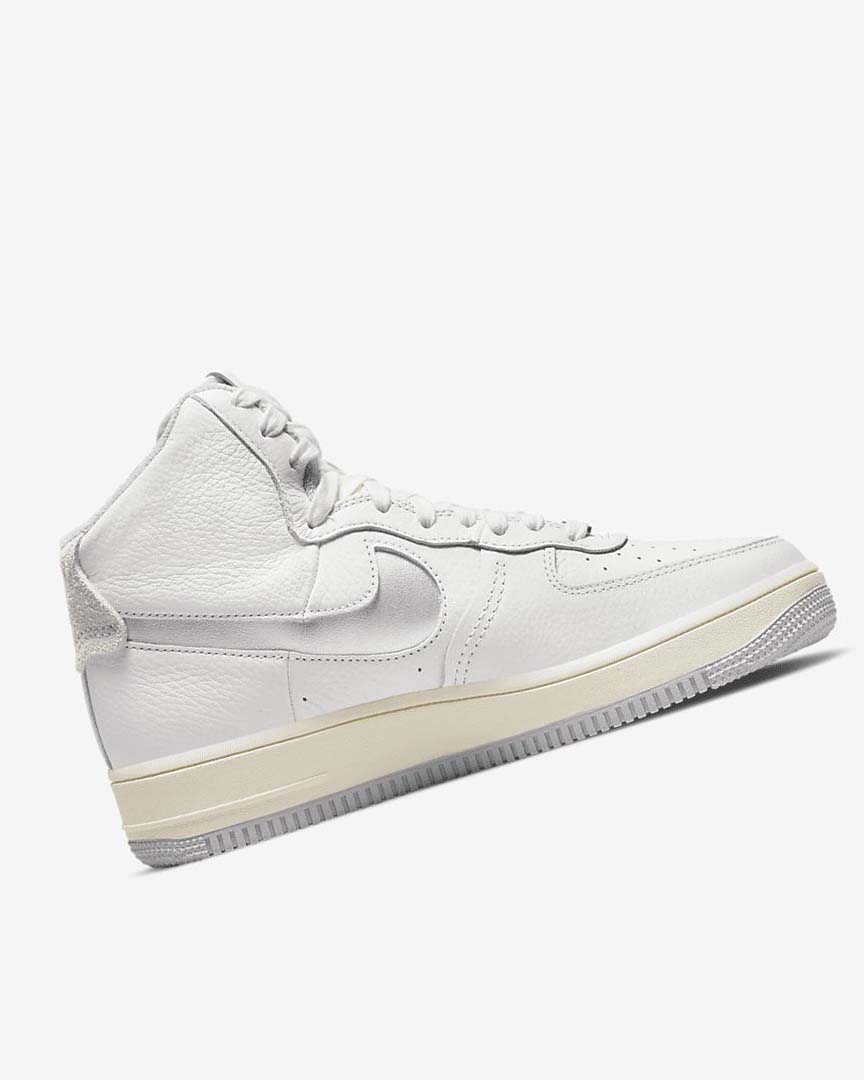 Zapatillas Nike Air Force 1 Sculpt Mujer Blancas Blancas Plateadas | CR5609