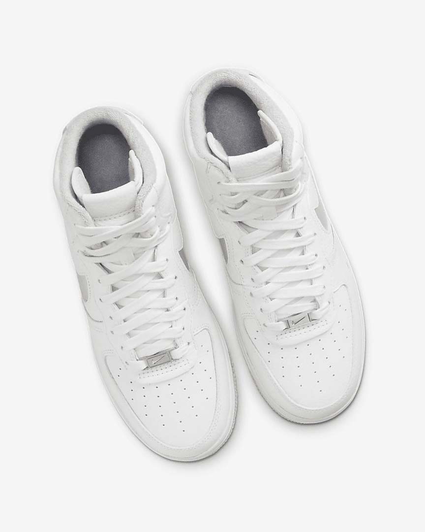 Zapatillas Nike Air Force 1 Sculpt Mujer Blancas Blancas Plateadas | CR5609