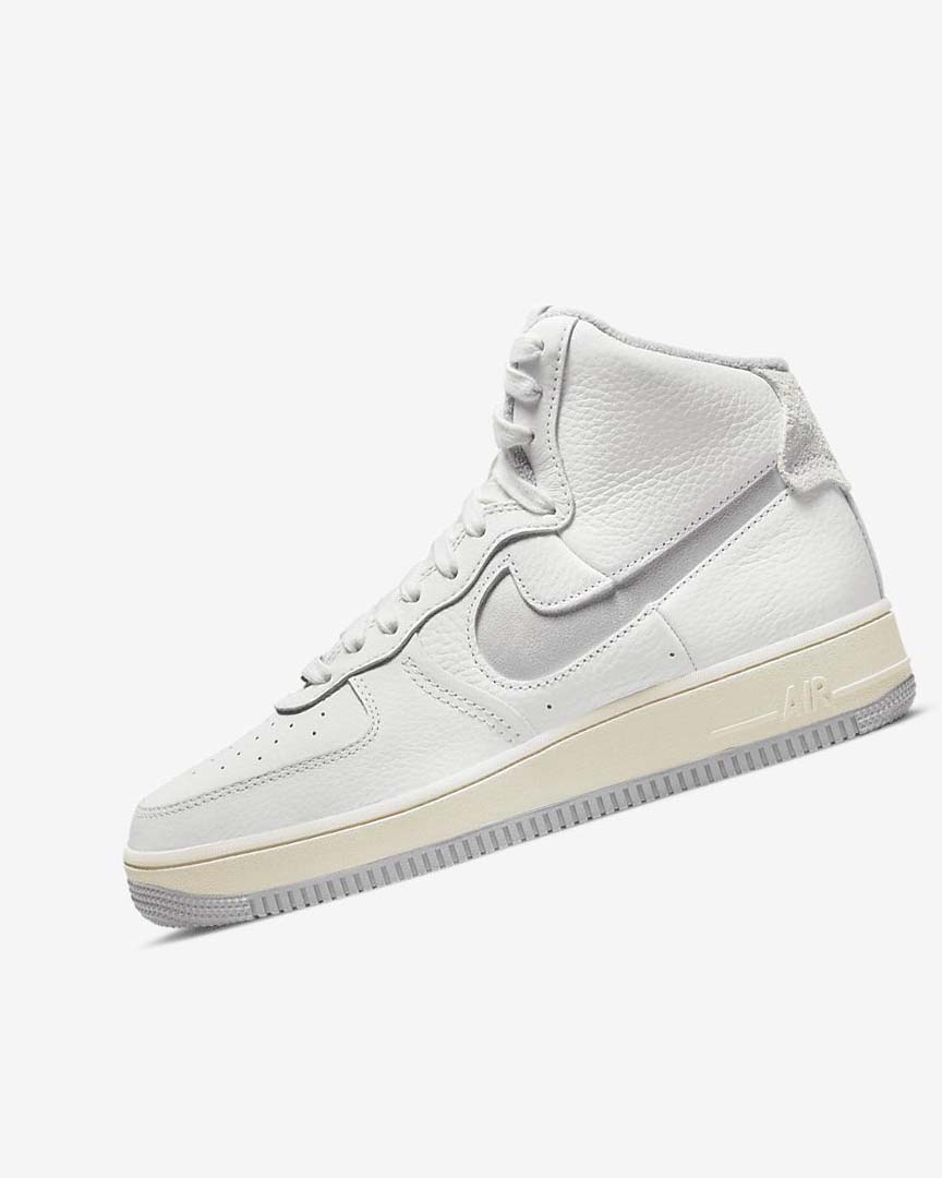 Zapatillas Nike Air Force 1 Sculpt Mujer Blancas Blancas Plateadas | CR5609