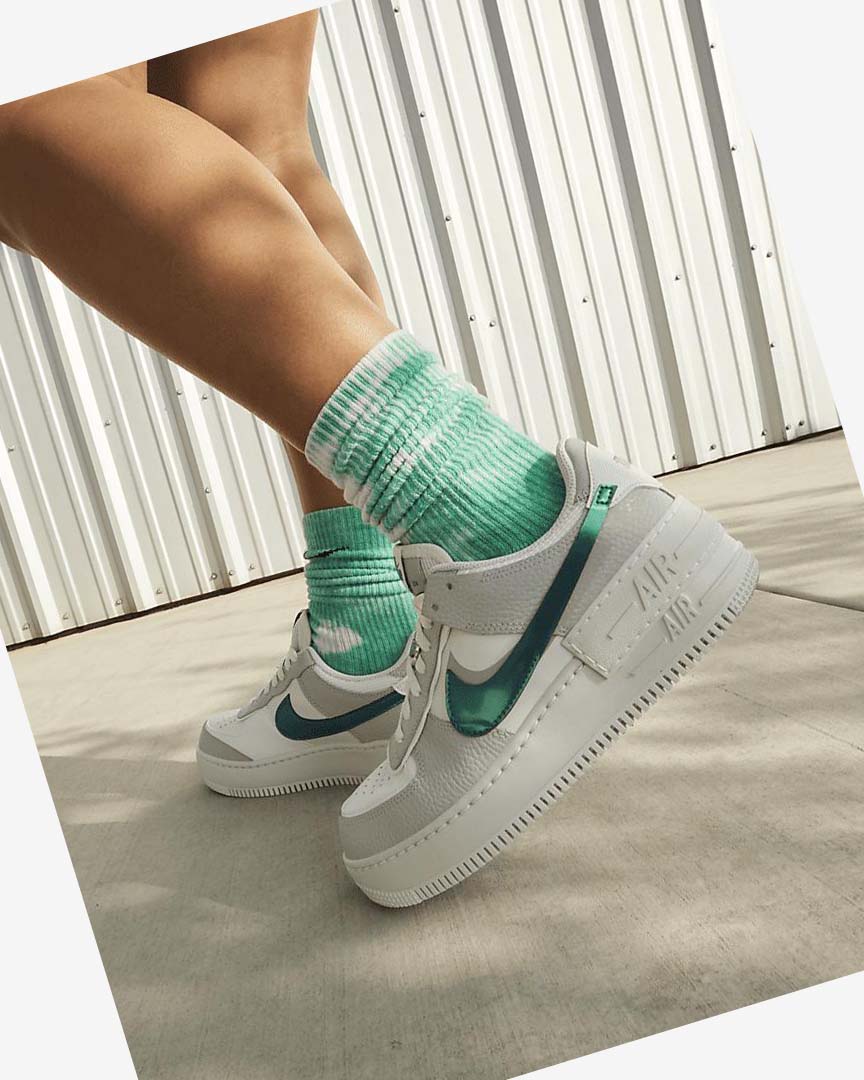 Zapatillas Nike Air Force 1 Shadow Mujer Blancas Gris Blancas | CR3164