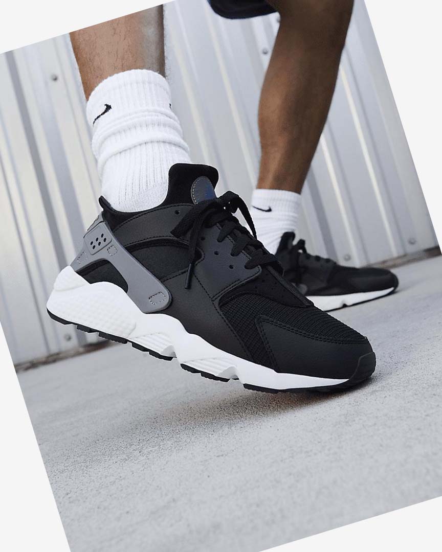 Zapatillas Nike Air Huarache J22 Hombre Negras Gris Blancas | CR5043