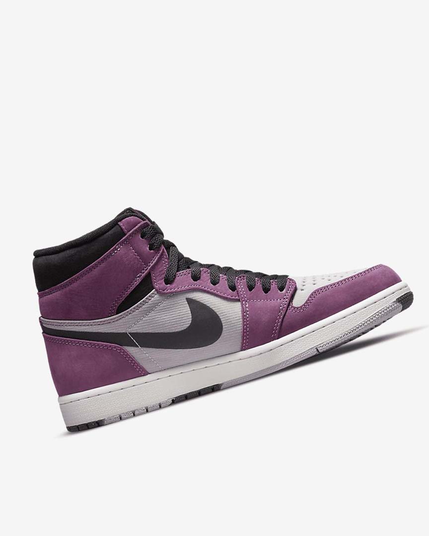 Zapatillas Nike Air Jordan 1 Hombre Burdeos Claro Gris Negras Rojas | CR4568