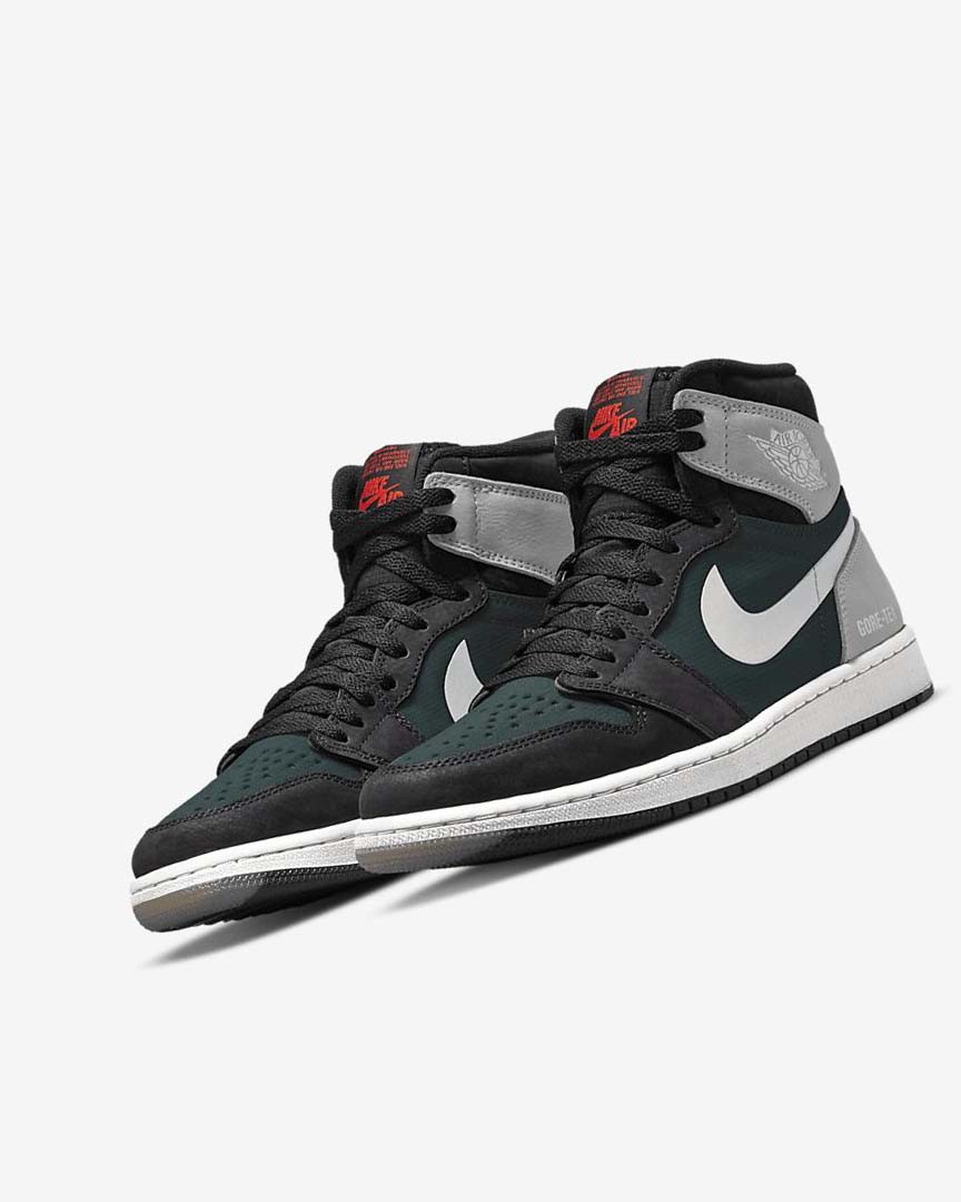 Zapatillas Nike Air Jordan 1 Hombre Negras Gris Rojas | CR4698