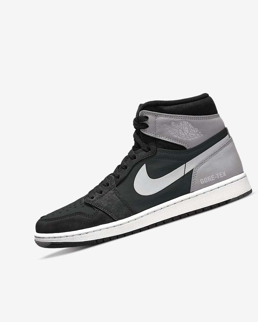 Zapatillas Nike Air Jordan 1 Hombre Negras Gris Rojas | CR4698