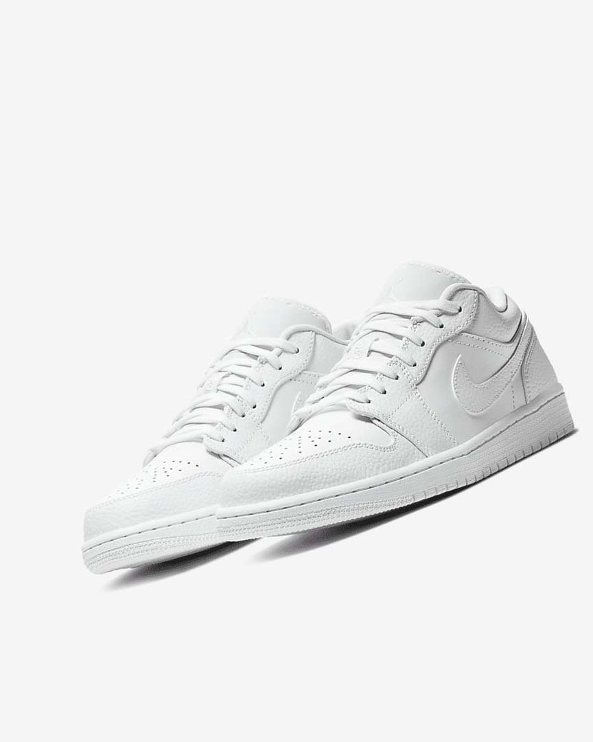 Zapatillas Nike Air Jordan 1 Low Hombre Blancas Blancas Blancas | CR4598