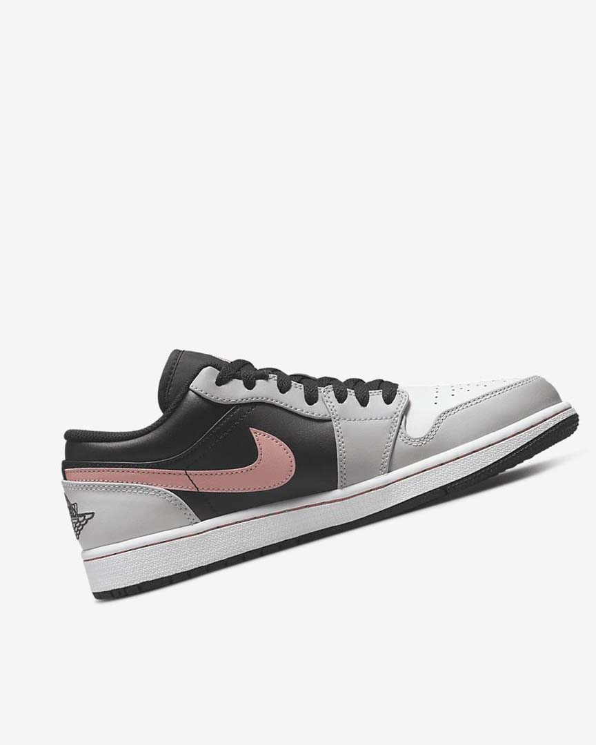 Zapatillas Nike Air Jordan 1 Low Hombre Negras Gris Blancas Coral | CR5343