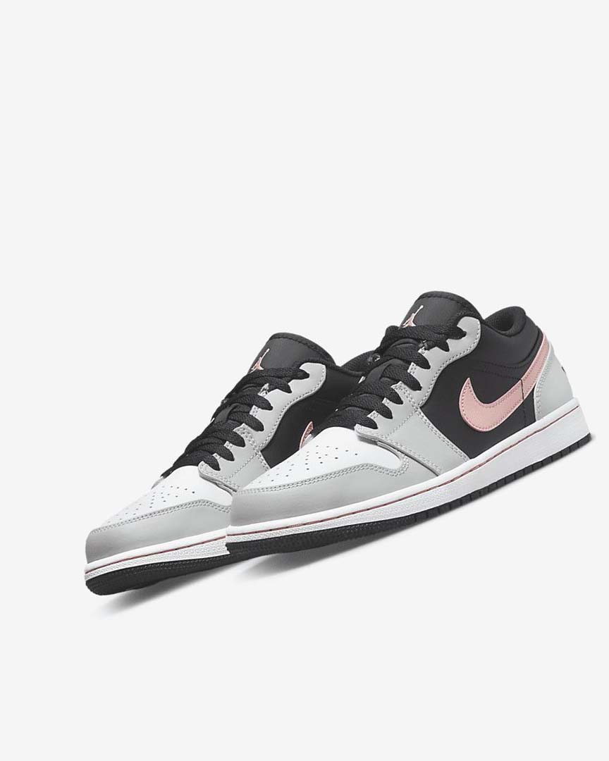 Zapatillas Nike Air Jordan 1 Low Hombre Negras Gris Blancas Coral | CR5343