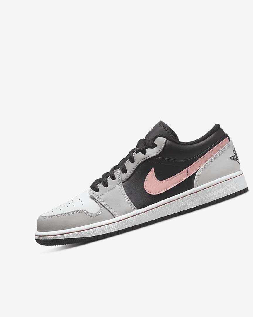 Zapatillas Nike Air Jordan 1 Low Hombre Negras Gris Blancas Coral | CR5343