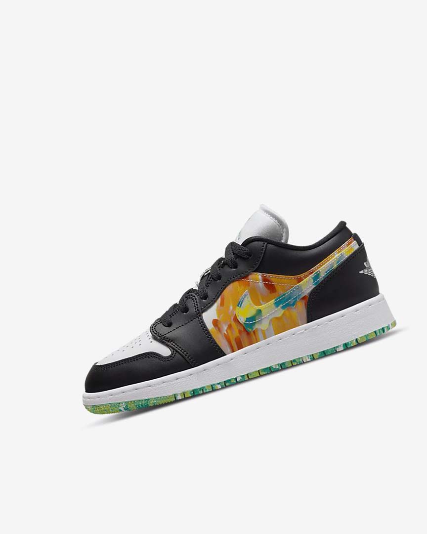 Zapatillas Nike Air Jordan 1 Low SE Niña Negras Naranjas Blancas | CR1114