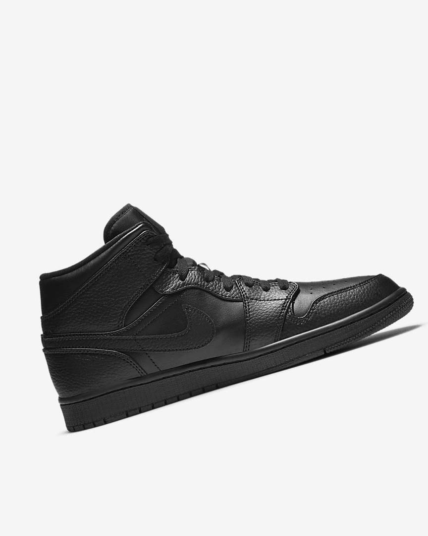 Zapatillas Nike Air Jordan 1 Mid Hombre Negras Negras Negras | CR2360