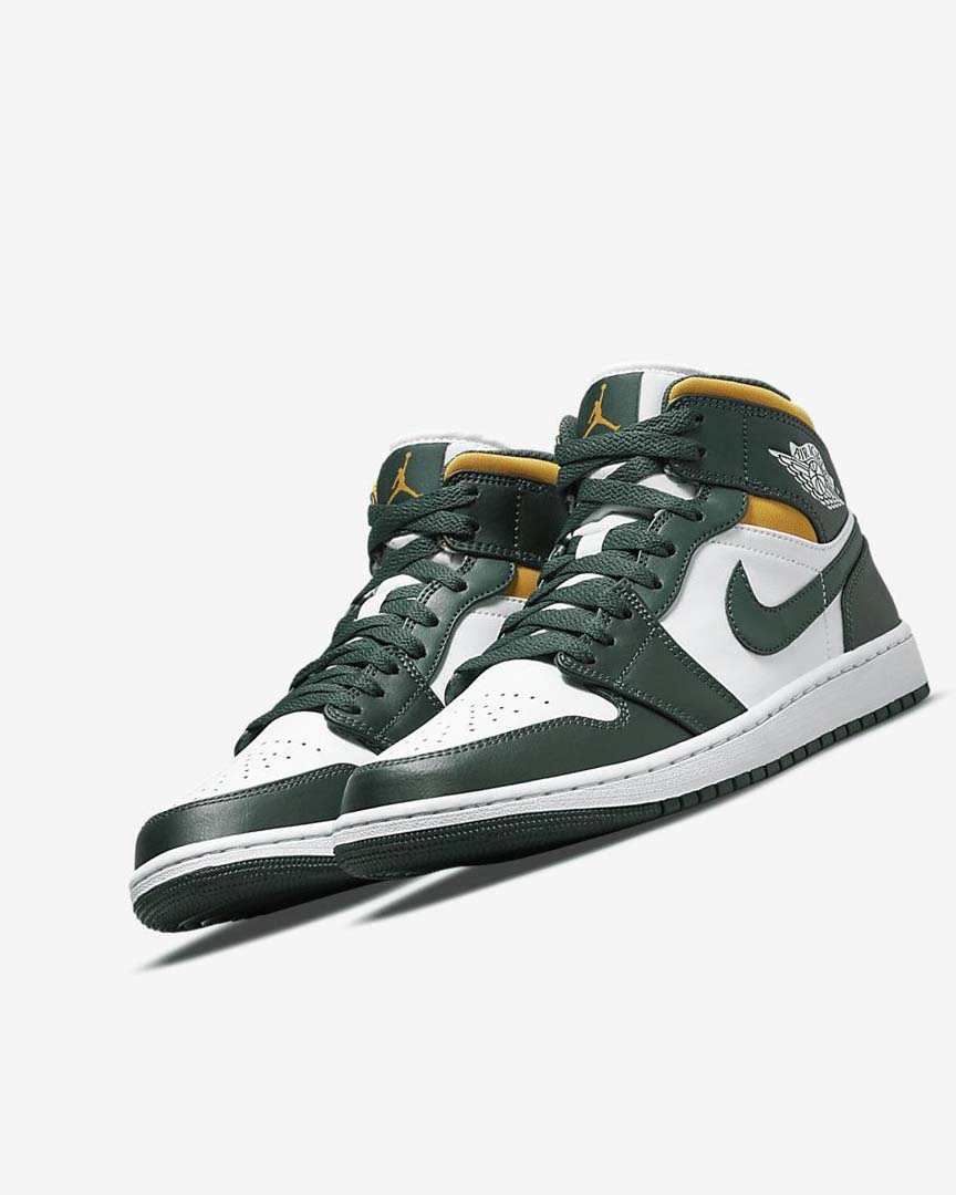 Zapatillas Nike Air Jordan 1 Mid Hombre Verde Blancas | CR4909