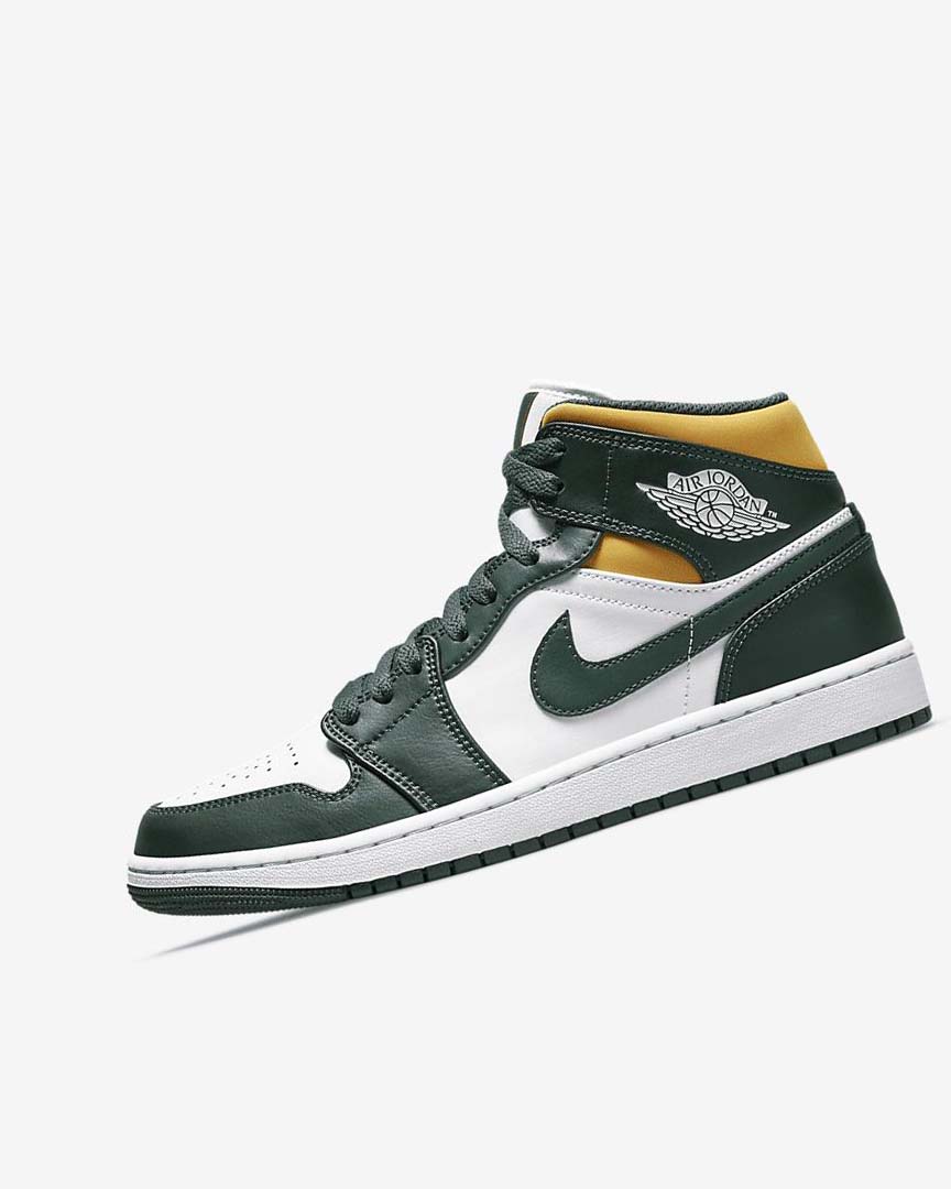 Zapatillas Nike Air Jordan 1 Mid Hombre Verde Blancas | CR4909