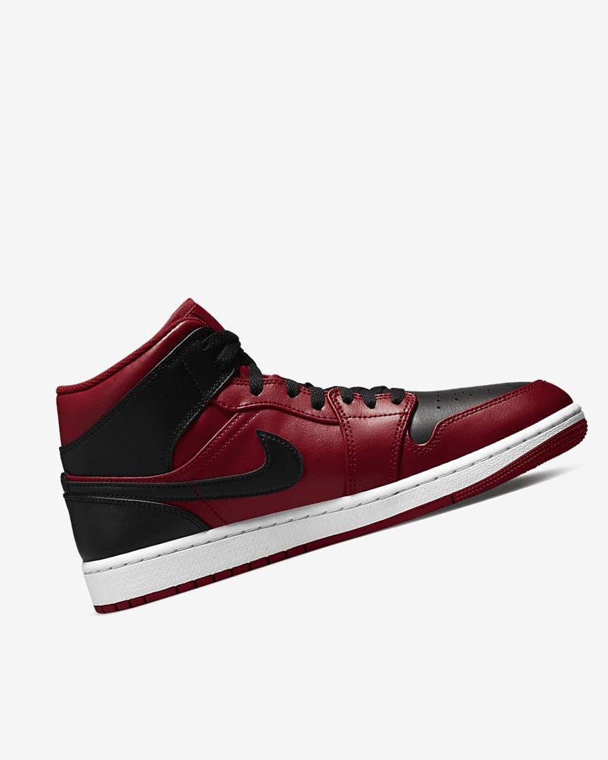 Zapatillas Nike Air Jordan 1 Mid Hombre Rojas Blancas Negras | CR5525