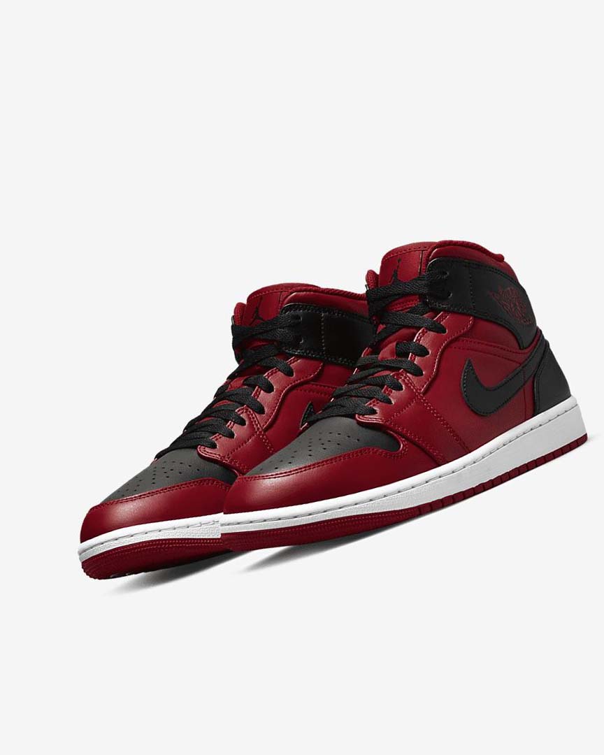 Zapatillas Nike Air Jordan 1 Mid Hombre Rojas Blancas Negras | CR5525