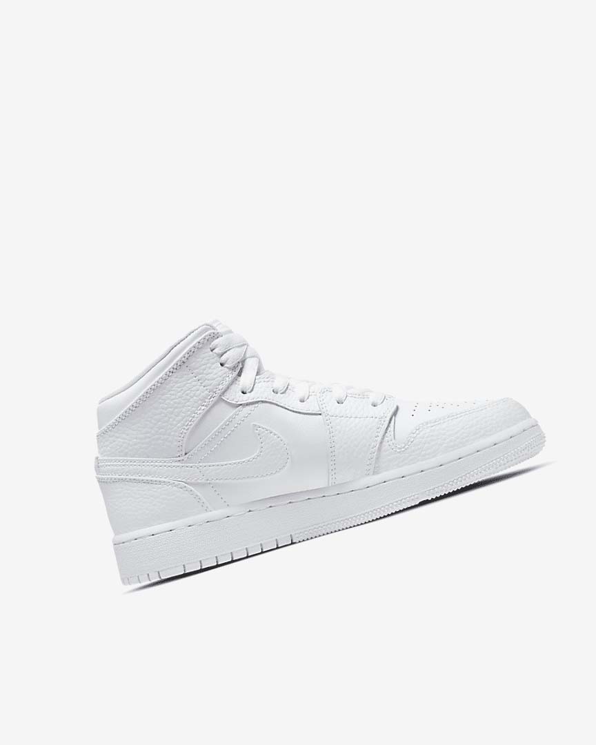 Zapatillas Nike Air Jordan 1 Mid Niño Blancas Blancas Blancas | CR5144