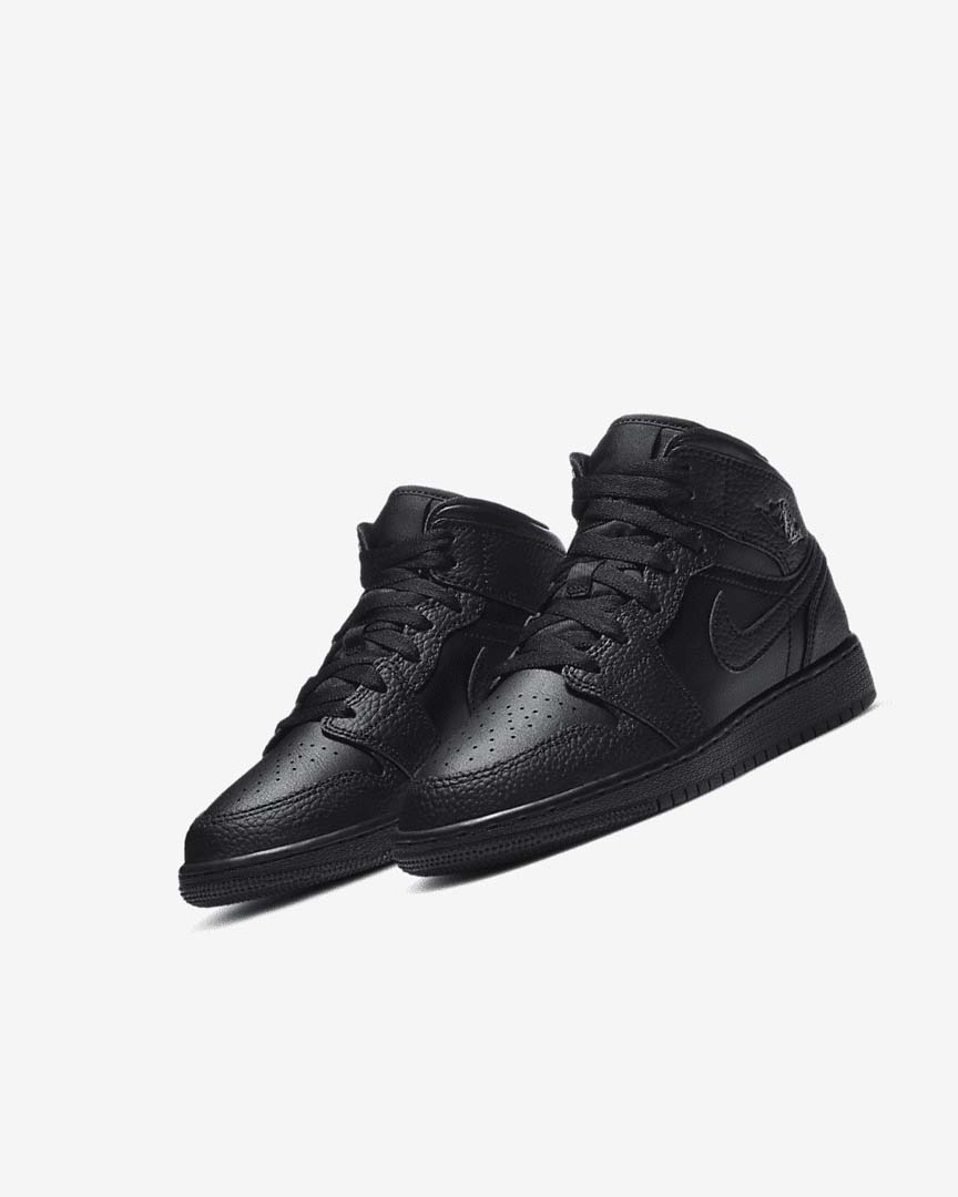 Zapatillas Nike Air Jordan 1 Mid Niño Negras Negras Negras | CR2945