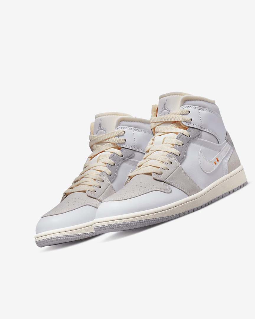 Zapatillas Nike Air Jordan 1 Mid SE Craft Hombre Blancas Gris | CR4493